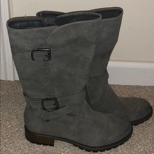 Gray boots